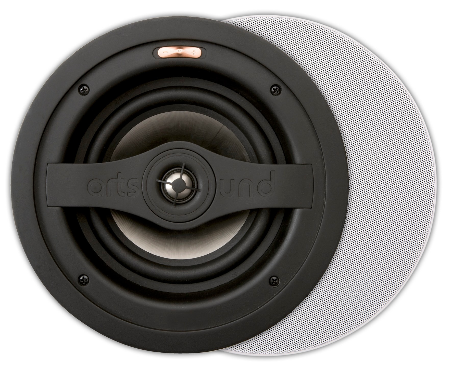 Sonoprof - RO2060 (2pc) Enceinte hifi ronde encastrable, blanc, 6 ohms à 1 khz