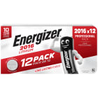 Energizer - Pile bouton Lithium 2016 x 12 haute performance et longue duree
