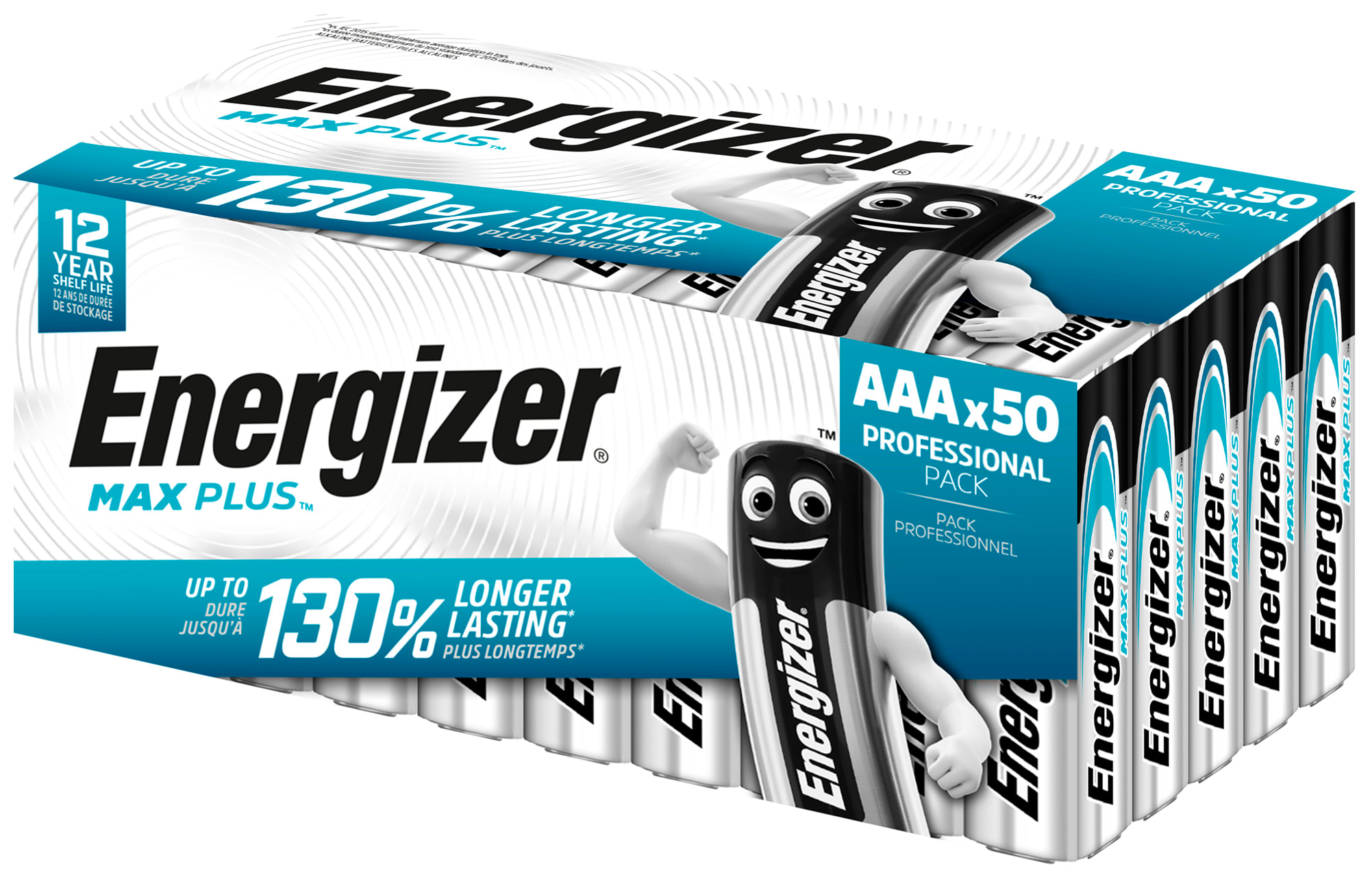 Energizer - Pile alcaline Max Plus AAA x 50 notre pile alcaline qui dure le plus longtemps
