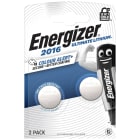 Energizer - Pile miniature Ultimate Lithium CR2016 x 2 haute performance et longue duree