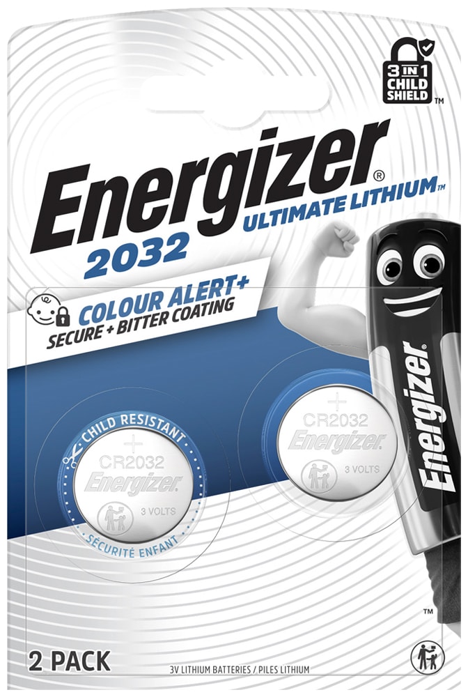 Energizer - Pile miniature Ultimate Lithium CR2032 x 2 haute performance et longue duree