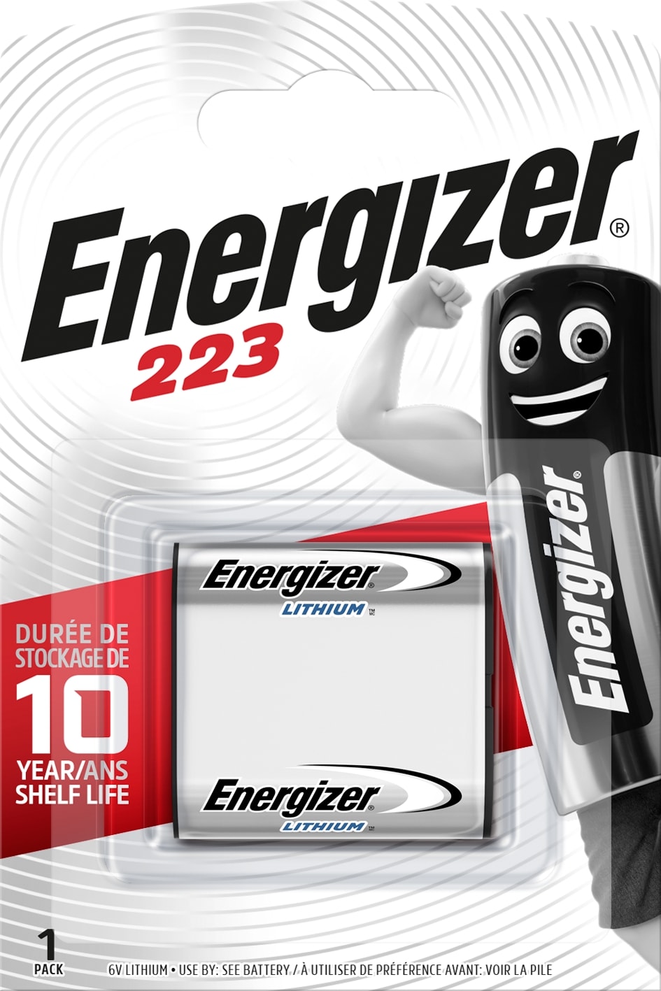 Energizer - Pile miniature Lithium 223 x 1 pour appareil photo avec la garantie 0 coulure