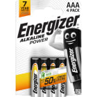 Energizer - Pile alcaline Power AAA/LR03 x 4 permet de conserver l'energie pendant 7 ans