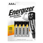Energizer - Pile alcaline Power AAA x 4 permet de conserver l'energie pendant 7 ans