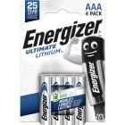 Energizer - Pile Ultimate Lithium AAA/LR03 x 4 pour une haute puissance longue duree