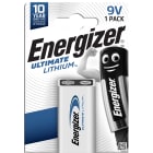Energizer - Pile Ultimate Lithium  9V x 1 pour une haute puissance longue duree