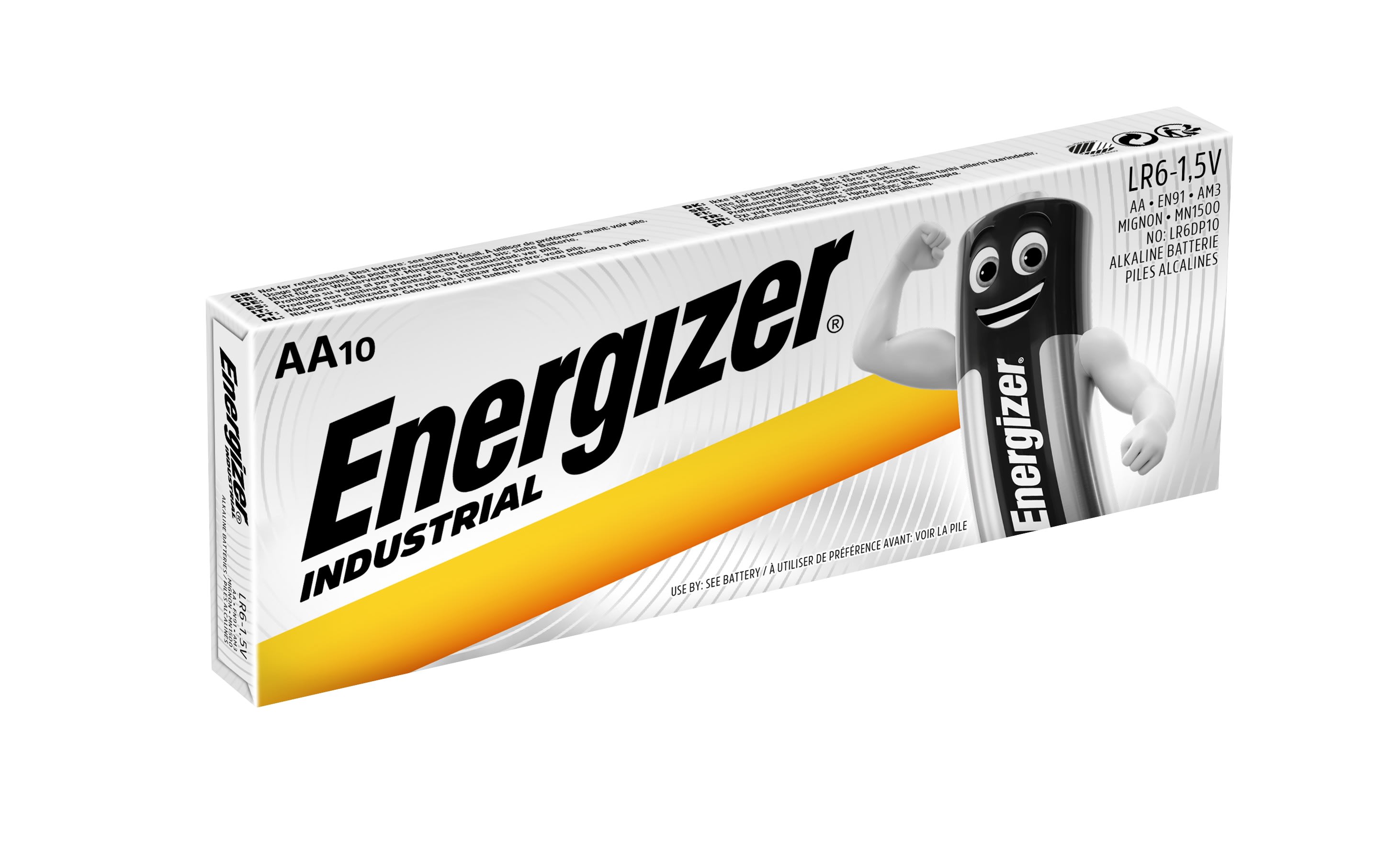 Energizer - Pile alcaline Industrial AA x 10 Pile pour les professionnels en gros volume
