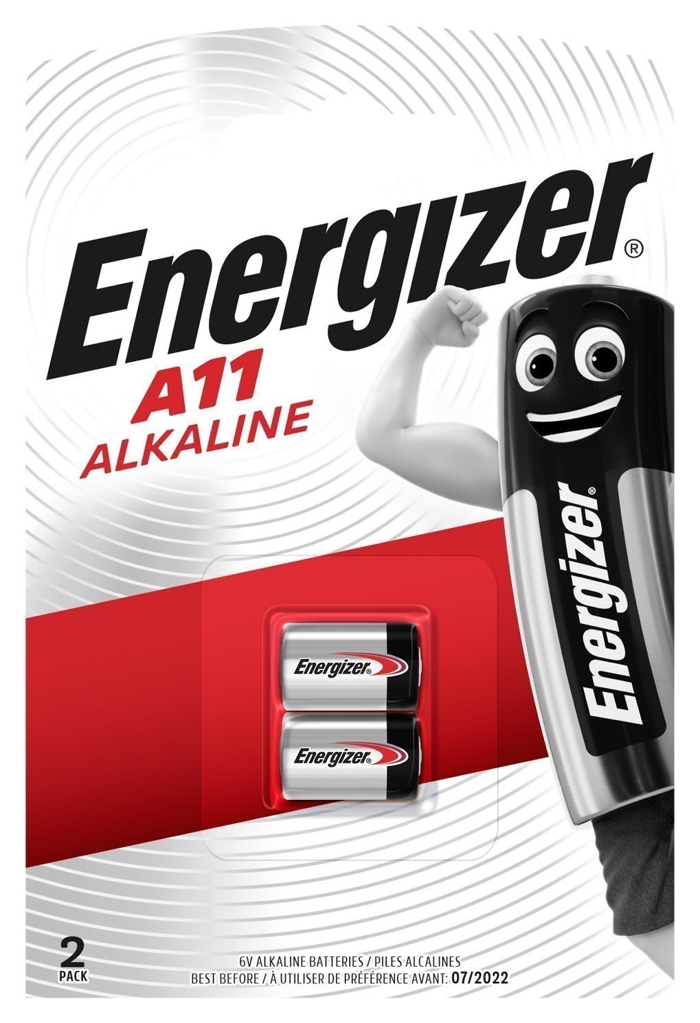 Energizer - Pile miniature alcaline A11/E11A x 2 pour appareils electroniques