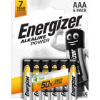 Energizer - Pile alcaline Power AAA/LR03 x 6 permet de conserver l'energie pendant 7 ans