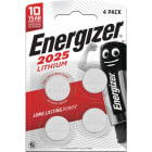 Energizer - Pile bouton Lithium CR2025 x 4 haute performance et longue duree