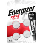 Energizer - Pile bouton Lithium CR2025 x 4 haute performance et longue duree
