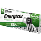Energizer - Pile rechargeable AAA/LR03 700 mAh x 10 rechargeable des centaines de fois