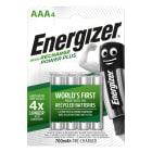 Energizer - Pile rechargeable AAA 700 mAh x 4 rechargeable des centaines de fois