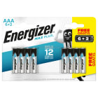 Energizer - Pile alcaline Max Plus AAA x 6+2 notre pile alcaline qui dure le plus longtemps