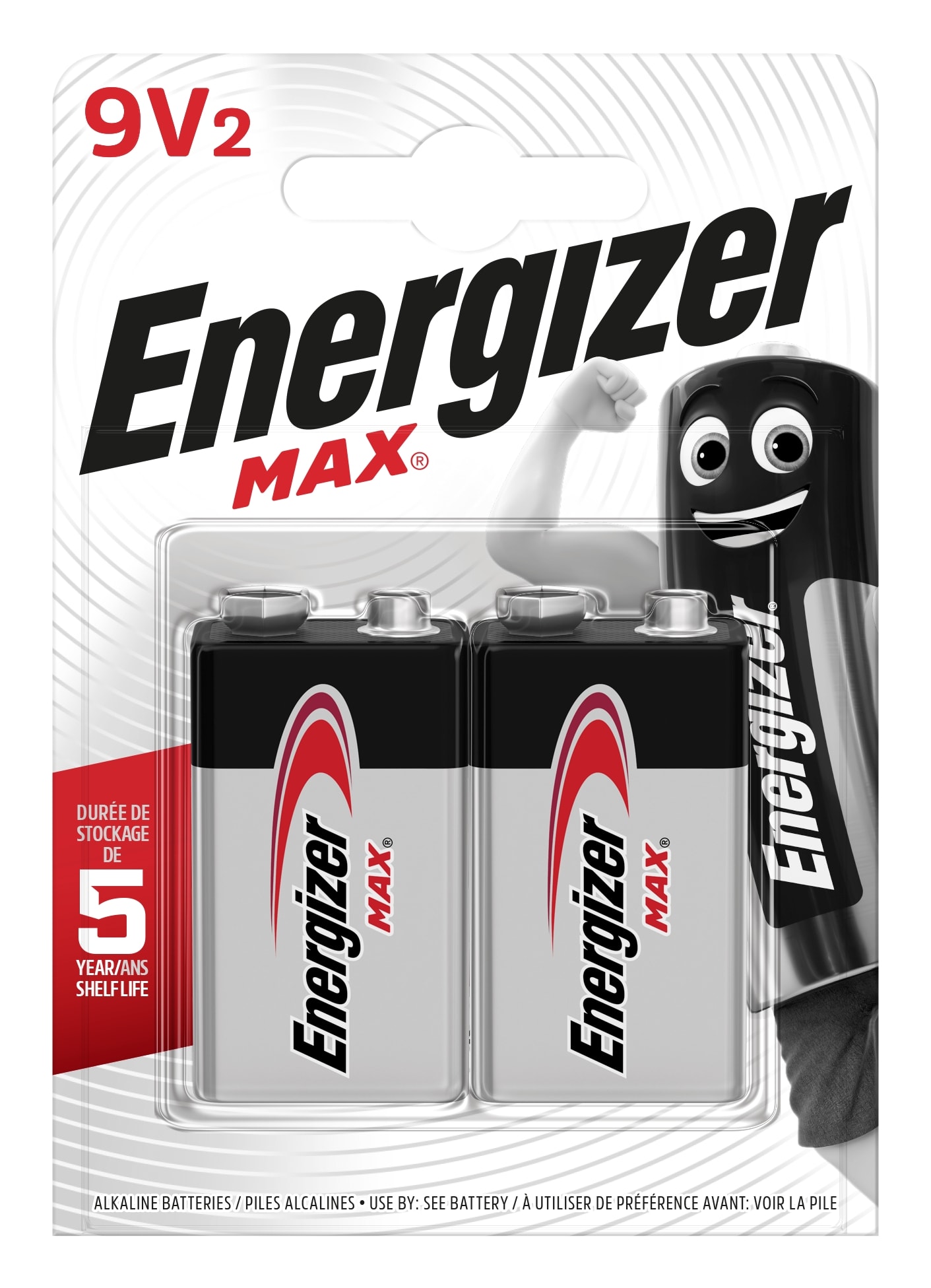 Energizer - Pile Max 9V x 2 sans risque pour vos appareils avec la garantie 0 coulure