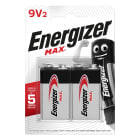 Energizer - Pile Max 9V x 2 sans risque pour vos appareils avec la garantie 0 coulure