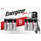 Energizer - Pile Max C x 4 sans risque pour vos appareils avec la garantie 0 coulure