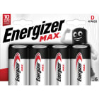 Energizer - Pile Max D x 4 sans risque pour vos appareils avec la garantie 0 coulure