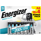 Energizer - Pile alcaline Max Plus AA/LR06 x 10+4 notre pile alc. qui dure le plus longtemps