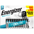 Energizer - Pile alcaline Max Plus AAA/LR03 x 10 notre pile alc. qui dure le plus longtemps