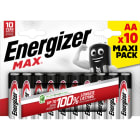 Energizer - Pile Max AA/LR06 x 10 sans risque pour vos appareils avec la garantie 0 coulure