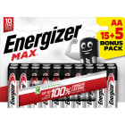 Energizer - Pile Max AA/LR06 x 15+5 sans risque pour vos appareils avec garantie 0 coulure