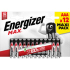 Energizer - Pile Max AAA/LR03 x 12 sans risque pour vos appareils avec la garantie 0 coulure