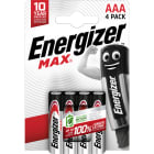 Energizer - Pile Max AAA/LR03 x 4 sans risque pour vos appareils avec la garantie 0 coulure