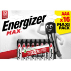 Energizer - Pile Max AAA/LR03 x 16 sans risque pour vos appareils avec la garantie 0 coulure