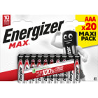 Energizer - Pile Max AAA/LR03 x 20 sans risque pour vos appareils avec la garantie 0 coulure