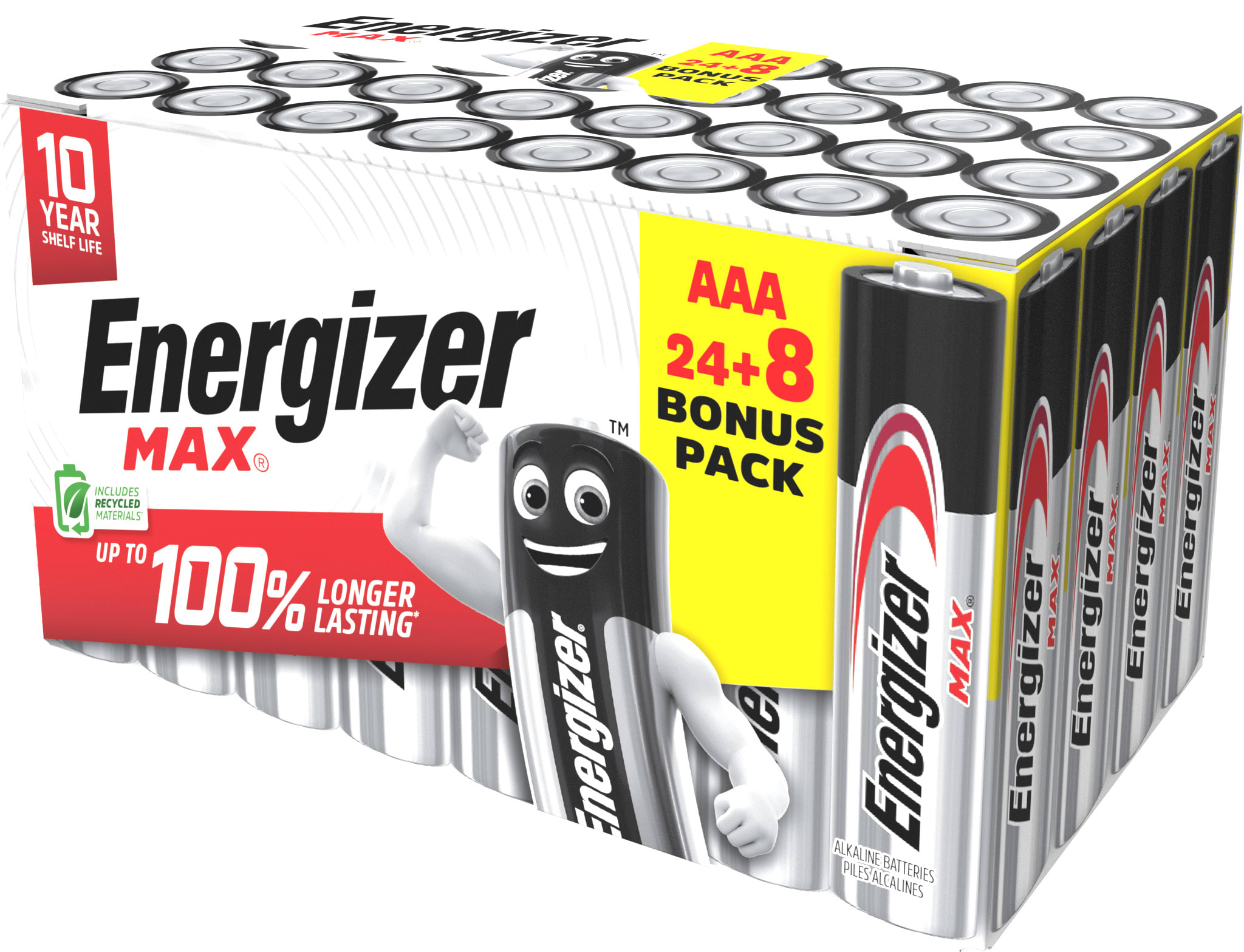 Energizer - Pile Max AA/LR06 x 28+8 sans risque pour vos appareils avec garantie 0 coulure