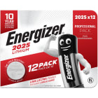 Energizer - Pile bouton Lithium CR2025 x 12 haute performance et longue duree