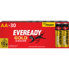 Energizer - Pile Alcaline AA/LR6 x30 Eveready Gold - Grand volume pour gros consommateurs