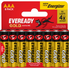 Energizer - Pile Alcaline AAA/LR3 x8 Eveready Gold - Alimentation équipements standard
