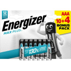 Energizer - Pile alcaline Max Plus AAA x 10+4 notre pile alcaline qui dure le plus longtemps