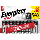 Energizer - Pile Max AA x 10 sans risque pour vos appareils avec la garantie 0 coulure