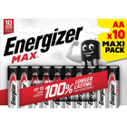 Energizer - Pile Max AA/LR06 x 10 sans risque pour vos appareils avec la garantie 0 coulure