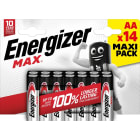 Energizer - Pile Max AA x 14 sans risque pour vos appareils avec la garantie 0 coulure