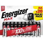 Energizer - Pile Max AA/LR06 x 20 sans risque pour vos appareils avec la garantie 0 coulure