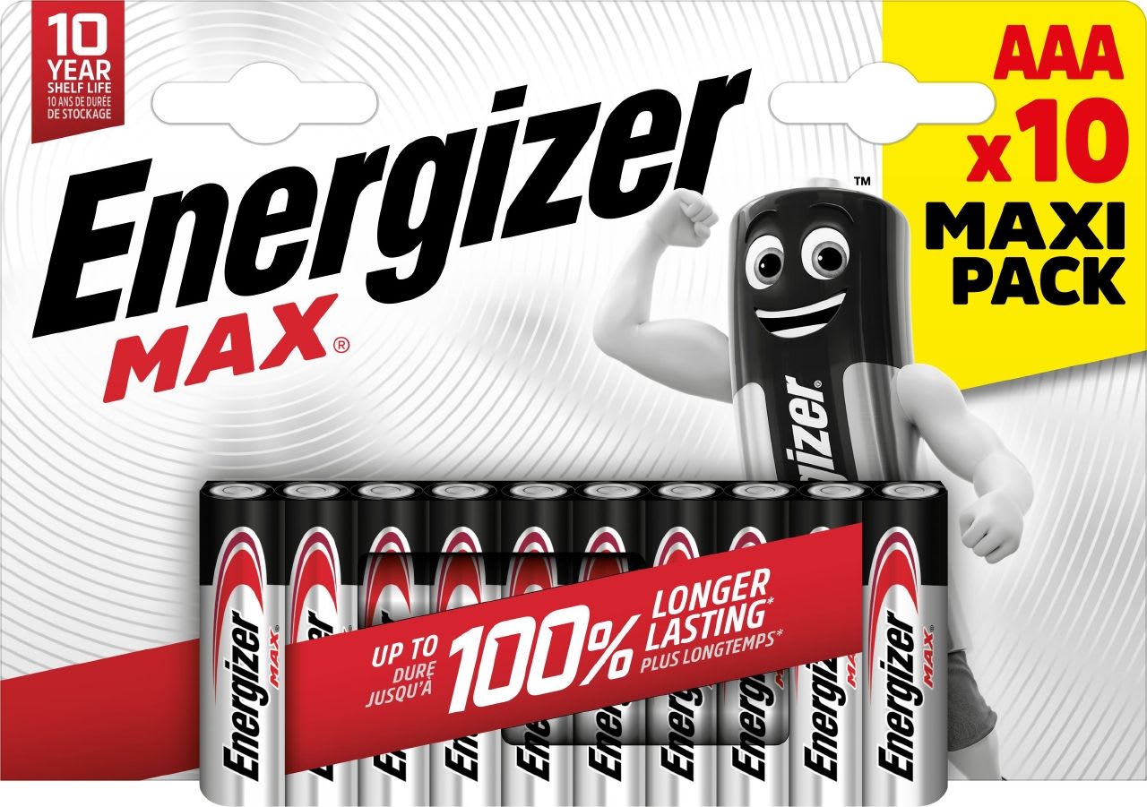 Energizer - Pile Max AAA/LR03 x 10 sans risque pour vos appareils avec la garantie 0 coulure