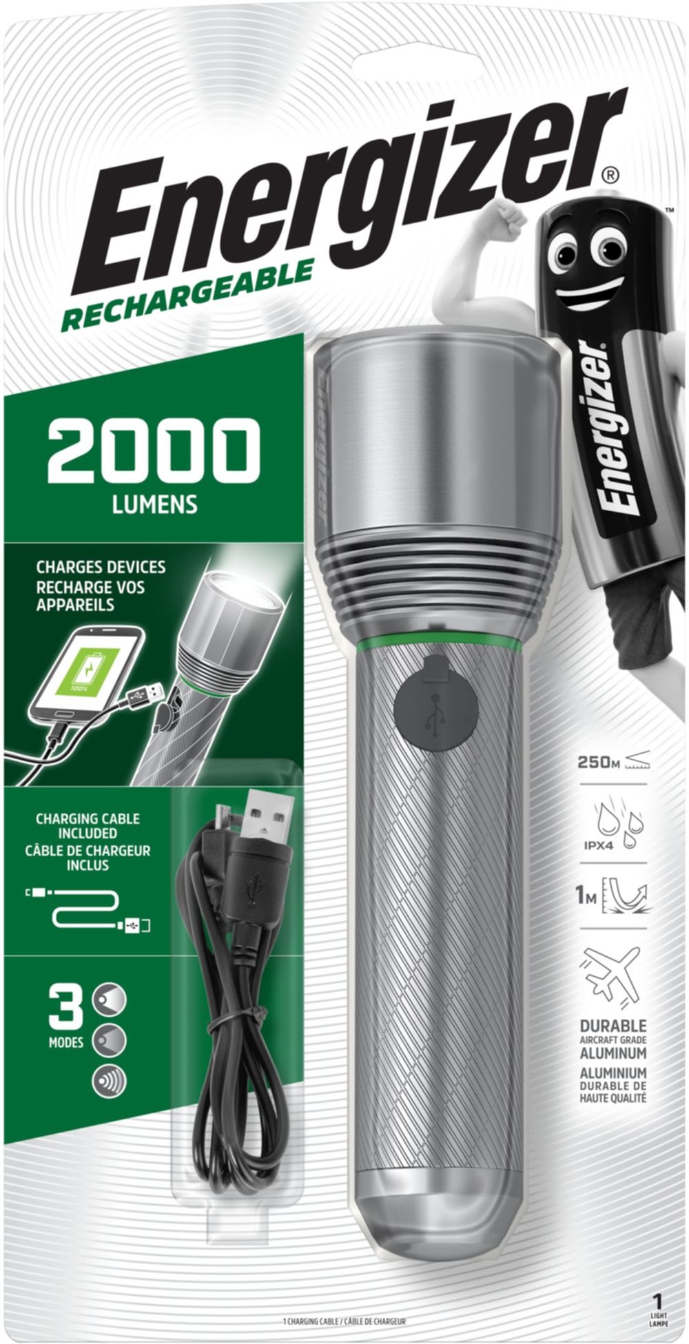 Energizer - Lampe torche rechageable performante et polyvalente pour un usage professionnel