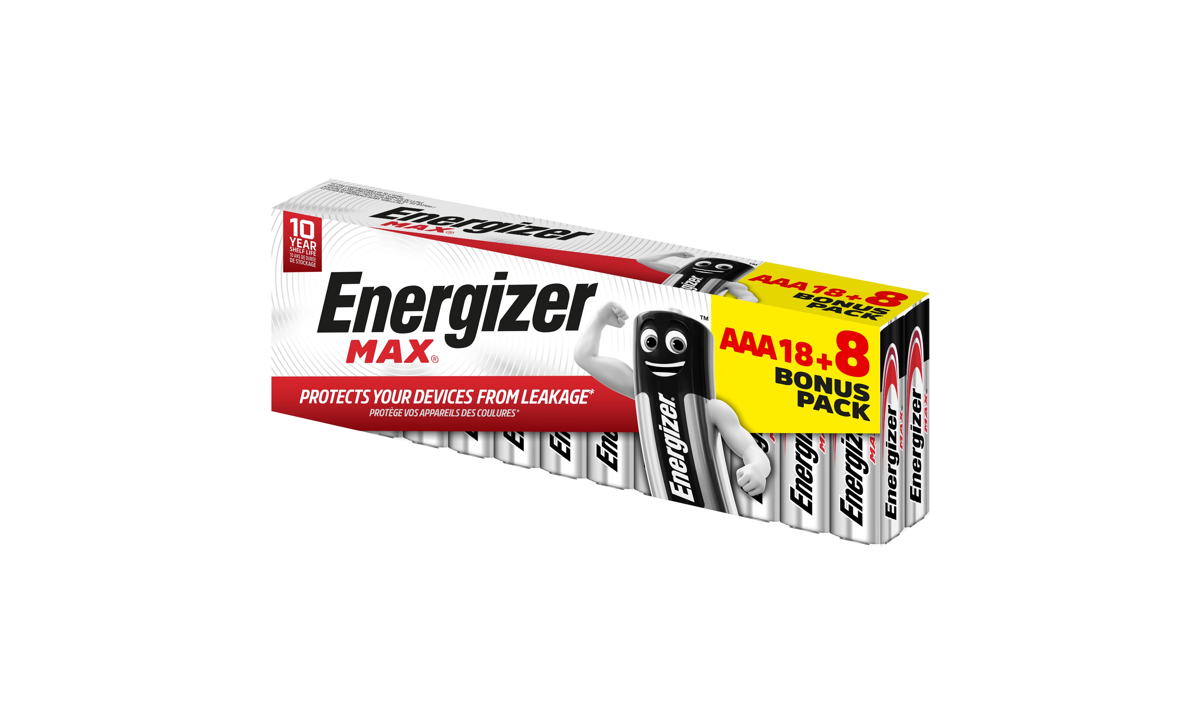 Energizer - Pile Max AAA x 18+8 sans risque pour vos appareils avec la garantie 0 coulure
