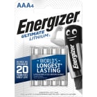 Energizer - Pile Ultimate Lithium AAA x 4 pour une haute puissance longue duree