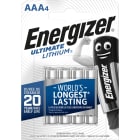 Energizer - Pile Ultimate Lithium AAA/LR03 x 4 pour une haute puissance longue duree