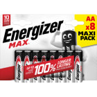Energizer - Pile Max AA/LR06 x 8 sans risque pour vos appareils avec la garantie 0 coulure