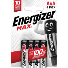 Energizer - Pile Max AAA x 4 sans risque pour vos appareils avec la garantie 0 coulure