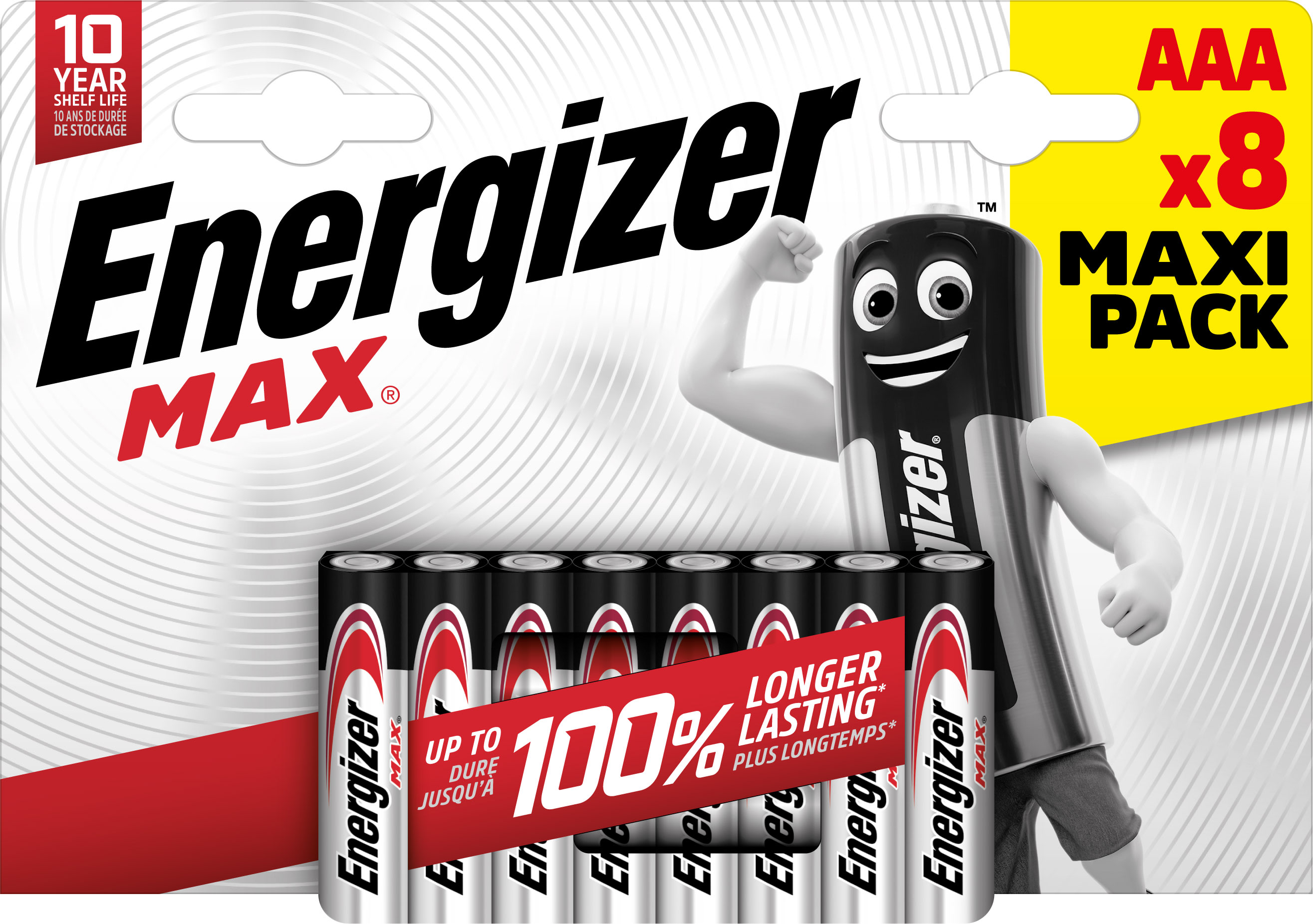 Energizer - Pile Max AAA/LR03 x 8 sans risque pour vos appareils avec la garantie 0 coulure
