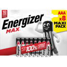 Energizer - Pile Max AAA/LR03 x 8 sans risque pour vos appareils avec la garantie 0 coulure