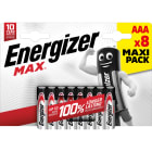 Energizer - Pile Max AAA x 8 sans risque pour vos appareils avec la garantie 0 coulure