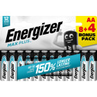 Energizer - Pile alcaline Max Plus AA/LR06 x 8+4 notre pile alc. qui dure le plus longtemps